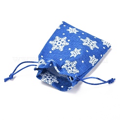 Christmas Themed Burlap Packing Pouches&nbsp;ABAG-L007-01A-02