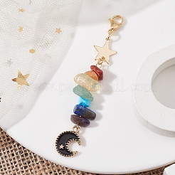 Moon Alloy Enamel Pendant Decorations&nbsp;HJEW-JM01276-03