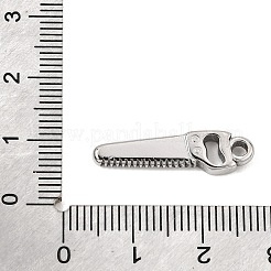 304ステンレスペンダント  鋸のチャーム  ステンレス鋼色  24x16.5x3mm  穴：2mm&nbsp;SA-CBA0563-36P