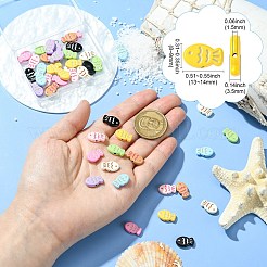 45色焼き付けペイント合金ビーズ9個  魚  ミックスカラー  8~9x13~14x3.5mm  穴：1.4~1.6mm  5個/カラー&nbsp;FIND-CJ0003-26