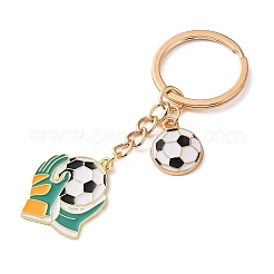 Football Theme Alloy & Enamel Keychains&nbsp;AL-A001-01C-G