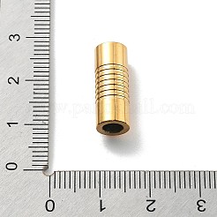 304ステンレススチール製マグネット留め具  コラム  イオンプレーティング（ip）  18KGP本金メッキ  18x7mm  穴：4mm&nbsp;STAS-B082-02B-G