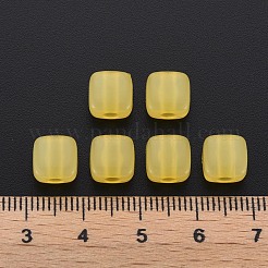 模造ゼリーアクリルビーズ  正方形  きいろ  8x8x5.5mm  穴：2.5mm  約1800個/500g&nbsp;MACR-S373-98-E07