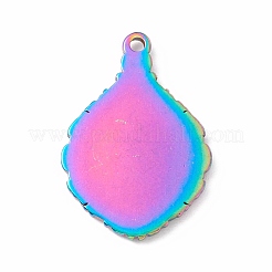 Ion Plating(IP) Rainbow Color 304 Stainless Steel Pendants Cabochon Seetings&nbsp;STAS-C049-19M