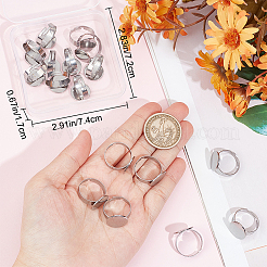 20Pcs Adjustable 304 Stainless Steel Finger Rings Components&nbsp;STAS-BBC0003-85