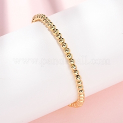Round Brass Beaded Bracelets for Women&nbsp;BJEW-H640-04B-G