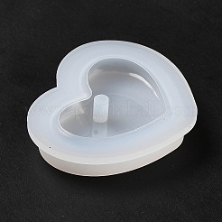 DIYペンダントシリコンモールド  樹脂型  UVレジン用  エポキシ樹脂ジュエリー作り  ハート  41x54x8.5mm  穴：4mm&nbsp;SIMO-H009-08G