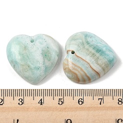 天然異極鉱ペンダント  ハートチャーム  26.5~27.5x27~27.5x7.5mm  穴：1.6mm&nbsp;G-Z118-02