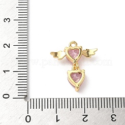 Brass Micro Pave Cubic Zirconia Pendants&nbsp;KK-D504-11G