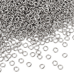 304ステンレススチールオープン丸カン  ステンレス鋼色  5x1mm  18ゲージ  内径：3mm  2500個/セット&nbsp;STAS-TA0002-99A
