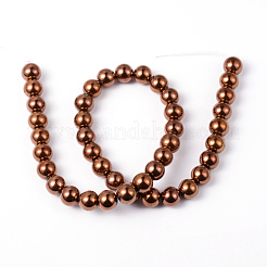 Non-Magnetic Synthetic Hematite Beads Strands&nbsp;X-G-G091-8mm