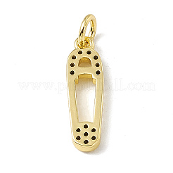 Brass Micro Pave Cubic Zirconia Pendants&nbsp;ZIRC-F132-81G