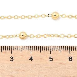 女性用真鍮サテライトチェーンネックレス  カドミウムフリー＆鉛フリー  18KGP本金メッキ  44.2~45.5cm&nbsp;NJEW-P265-06G