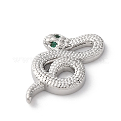 Brass Pave Clear Cubic Zirconia Pendants&nbsp;KK-V016-16P