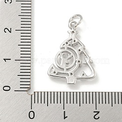 Rack Plating Brass Micro Pave Clear Cubic Zirconia Pendants&nbsp;KK-B093-16P