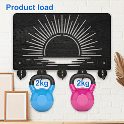 Wood & Iron Wall Mounted Hangers&nbsp;HJEW-WH0055-228