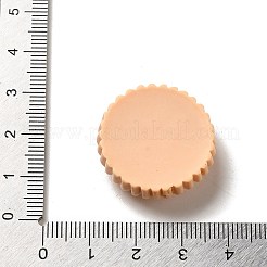 不透明樹脂模造食品デコデンカボション  パン  ダークオレンジ  25.5x26x9mm&nbsp;X-CRES-H001-03F