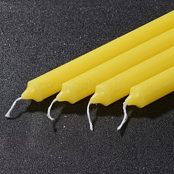 パラフィンキャンドル  ストリップ型無煙キャンドル  結婚式のための装飾  パーティー  きいろ  247x21mm  4個/セット&nbsp;DIY-D027-09C