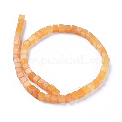 天然石トパーズ翡翠ビーズ連売り  キューブ  5.5~6.5x5.5~6.5x5.5~6.5mm  穴：0.8mm  約62個/連  15.63インチ（39.7cm）&nbsp;G-D0020-01A