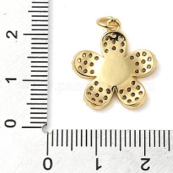 Rack Plating Brass Micro Pave Cubic Zirconia Pendants&nbsp;KK-P241-12G