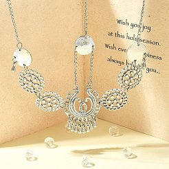 Bohemian Women Tassel Head Chain&nbsp;OHAR-WH0005-05AS