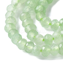 染め天然マレーシアジェイド翡翠ロンデルビーズ連売り  多面カット  アクアマリン  4x2~3mm  穴：1mm  約110~115個/連  14インチ&nbsp;X-G-E316-2x4mm-56
