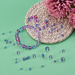 4 Styles Transparent Spray Painted Glass Beads&nbsp;GLAA-CJ0001-42