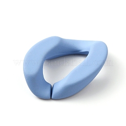 Spray Painted Acrylic Linking Ring&nbsp;OACR-WH0006-16M