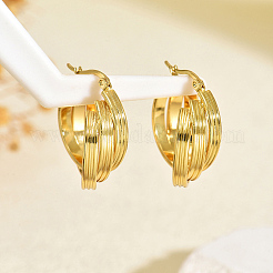 Brass Twist Triple Hoop Earrings&nbsp;CU1472