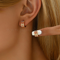 Brass Flat Round Hoop Earrings&nbsp;PT3786