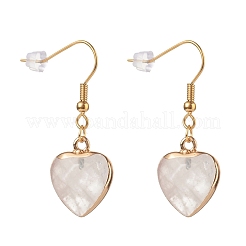 Mixed Natural Gemstone Heart Dangle Earrings&nbsp;EJEW-JE04535
