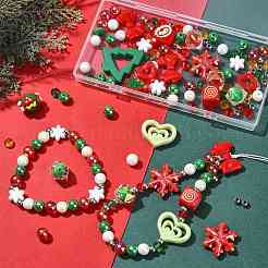 100Pcs 19 Styles Christmas Acrylic Beads&nbsp;MACR-FS0002-33