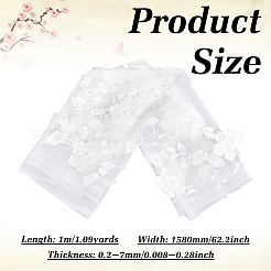 3D Flower Polyester with Resin Bead Fabric&nbsp;AJEW-MA0001-48B