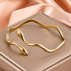 Snake 304 Stainless Steel Cuff Bangles&nbsp;FS-WGA46EE-01
