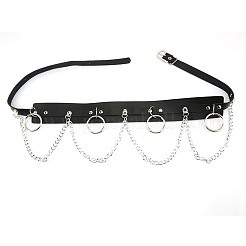 Alloy Chain Tassel Imitation Leather Dress Belts for Women&nbsp;FS-WG7CC51-01