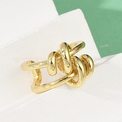 Brass Adjustable Cuff Rings for Women&nbsp;RJEW-C129-03G