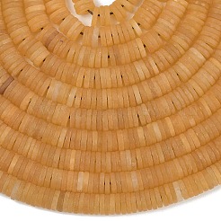 天然のホワイトジェード染め加工ビーズ連売り  艶消し  ディスク  ヒシビーズ  オレンジ  6.5x1.5mm  穴：1mm  約267個/連  15.55''（39.5センチメートル）&nbsp;G-A272-B03-01