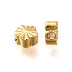 Brass Textured Beads&nbsp;KK-Z092-01F-G