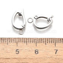 304ステンレススチール製折りたたみ式留め具  ステンレス鋼色  14.5x8x2mm  穴：1.8mm&nbsp;STAS-H233-05P