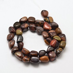 Natural Chinese Writing Stone Nuggets Beads Strands&nbsp;G-P092-37