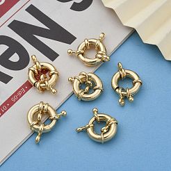 ラックメッキ真鍮引き輪  長持ちメッキ  ゴールドカラー  15x5mm  穴：2mm&nbsp;KK-D399-B-G-NF