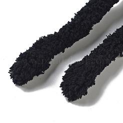 ポリエステルプラッシュスティック  シェニール織の茎  人形作り用のモールドール  ブラック  1400x17mm&nbsp;DIY-Z031-01H