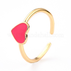 Brass Enamel Cuff Rings&nbsp;RJEW-H543-26G