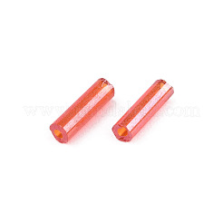 Transparent Colours Rainbow Glass Bugle Beads&nbsp;TSDB6MM165