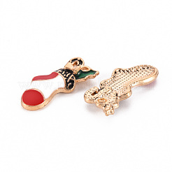 Eco-Friendly Alloy Enamel Pendants&nbsp;ENAM-T011-56-NR
