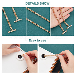 Zinc Alloy Wheat Chain Bag Handles&nbsp;FIND-WH0042-95G