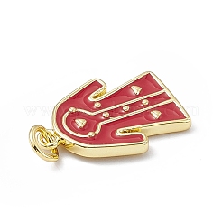 Rack Plating Brass Enamel Pendants&nbsp;KK-B065-18G-02