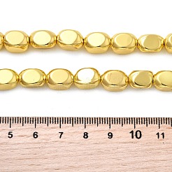 電気メッキガラスビーズセット  ナゲット  黄金メッキ  11x7x7mm  穴：1mm  約38個/連  16.54''（42センチメートル）&nbsp;EGLA-F166-02B-G