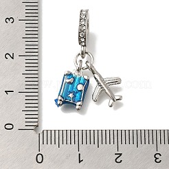 Rack Plating Alloy Enamel European Dangle Charms&nbsp;FIND-H005-38P