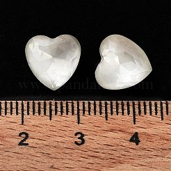 K9ガラスラインストーンカボション  ポイントバック＆バックメッキ  多面カット  ハート  クリスタル  10x10x5.5mm&nbsp;RGLA-M016-H02-002DE